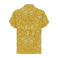 thumbnail image 4 of Fiudx Ofertas Flash Del Día Solo En Línea Tops para Mujer Blusas Casuales de Verano Estampado Floral Camisas de Manga Corta con Medio Botón y Cuello En V, 4 of 5
