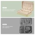 thumbnail image 3 of Caja Portable para Joyas, Bolsa Multifuncional de Joyería Estuche Joyero Organizador con Espejo para Anillos Aretes Collares Pendientes -M,Verde, 3 of 8