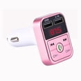 thumbnail image 1 of Chargeur de Voiture USB Double compatible Certifié Kit Radio FM Bluetooth Mains Libres Rose_Perfect Gift, 1 of 3