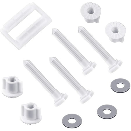 10 Pieces White Plastic Toilet Seat S And Nuts With Rubber Washers Hinge Bolts Hinges Replacement Parts For Mounting Seats Lid Canada - Plastic Replacement Toilet Seat Hinge 2 Piece White
