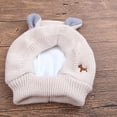 thumbnail image 3 of Scarf Woolen Earflap Hood Warm Skull Knit Caps，Crochet Earflap Pilot Hats Beanie Cap for Toddlers Baby Girls and Boys, 3 of 8