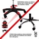 thumbnail image 4 of Silla Gamer Ergonómica LUMO Ejecutiva de Oficina Reposapies rojo, 4 of 7