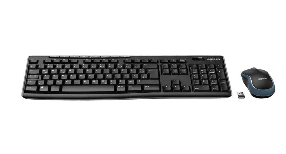 Logitech MK270 Wireless Keyboard and Mouse for Windows, GHz Wireless, Compact Mouse, 8 Multimedia and Shortcut Keys, 2-Year Battery Life, for Laptop -