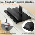 thumbnail image 3 of HOMOUNT Universal Tabletop TV Stand for 24-60 inch TVs, 5 Level Height Adjustable, Desktop TV Base with Tempered Glass Base, Max 400x400mm, Holds up to 88 lbs, 3 of 8
