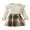 Beige, variant on Suealasg Little Girls Autumn 2 Piece Outfits 18M 2T 3T 4T 5T 6T Kids Girls Long Sleeve Ruffle Ribbed Tops Button Plaid Skirt Set Toddler Girls Spring Skirt Set