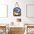 thumbnail image 4 of Glass Pendant Silk Screen Hand-painted Color Glass Three-dimensional Home Window Garden Wall Hanging, 4 of 6