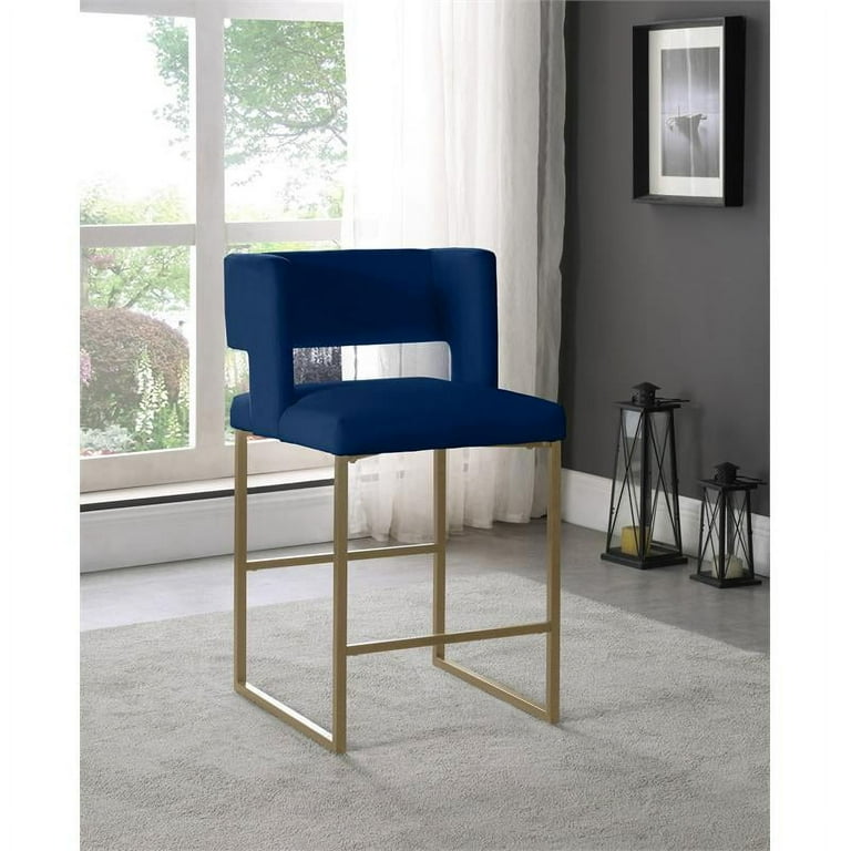 Meridian Furniture Caleb Velvet Counter Stool - Gold Meridian Furniture Caleb Velvet Counter Stool - Gold