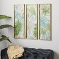 thumbnail image 2 of CosmoLiving by Cosmopolitan Green Glass Tropical Leaf Wall Decor with Gold Frame (3 Count), 2 of 9