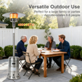 thumbnail image 3 of HONEY HOME 48,000 BTU Outdoor Propane Patio Heater,  Heaters, Stainless Steel Burner, Heat 18ft in diameter, 18 x 32 x 88 inches(LxWxH), 3 of 6
