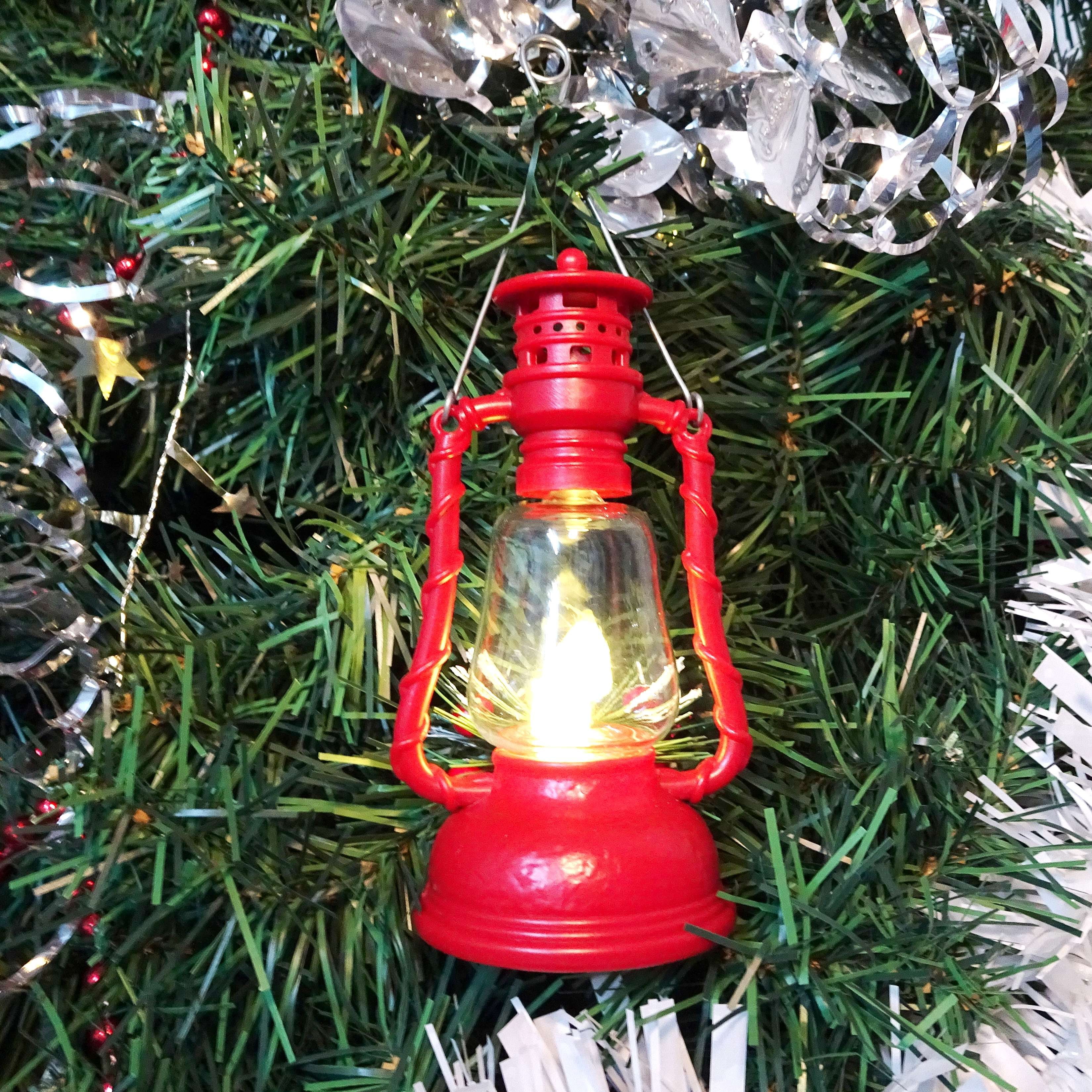Red LED Lantern Christmas Ornament, 5", by Holiday Time