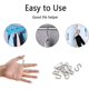 thumbnail image 3 of S-Hooks [10 Pcs], S-Shape Metal Hooks, Multi-Function Hook, for Kitchen, Bathroom, Bedroom and Office(Silver), 3 of 4