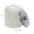 thumbnail image 3 of Masion Concepts Mosaic Glass Cotton Jar ,Ivory,Glass, 4.21 L x 4.21 W x 4.53 H, 3 of 3