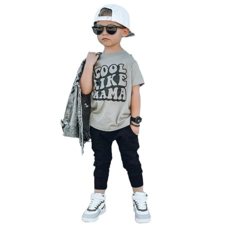 

Ma&Baby Toddler Baby Boy Clothes Jogger Pants and Tops Set Short Sleeve T-Shirt Sweatpants Outfits