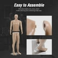 thumbnail image 4 of FDW Mannequin pour Homme, 73 Po, Corps Entier Ajustable avec Base en Métal, Présentoir Réaliste, 4 of 7