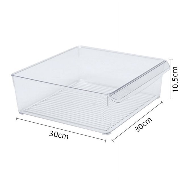 Caja de almacenamiento de plástico PET transparente, caja organizadora de artículos diversos de cocina, caja organizadora de escritorio, refrigerador de bebidas de frutas y verduras