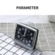 thumbnail image 4 of Bearachild Reloj despertador de forma cuadrada, Radio, movimiento de de barrido silencioso, decoración de mesa, alimentado por batería, relojes de Decoración del hogar Negro Bearachild HA026177-02, 4 of 6