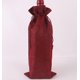 thumbnail image 1 of piezas de vino tinto reutilizable, fundas/bolsas de arpillera con cordón, rojo vino, 1 of 3