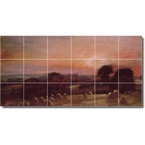 Ceramic Tile Mural-John Constable Country Painting 203. 25.5" w x 12.75" h using (18) 4.25 x 4.25 ceramic tiles