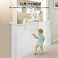 thumbnail image 2 of Retractable Mesh Baby Gate, Safety Gates for Stairs Doorway, 33''Tall Extends to 55''Wide, White, 2 of 9