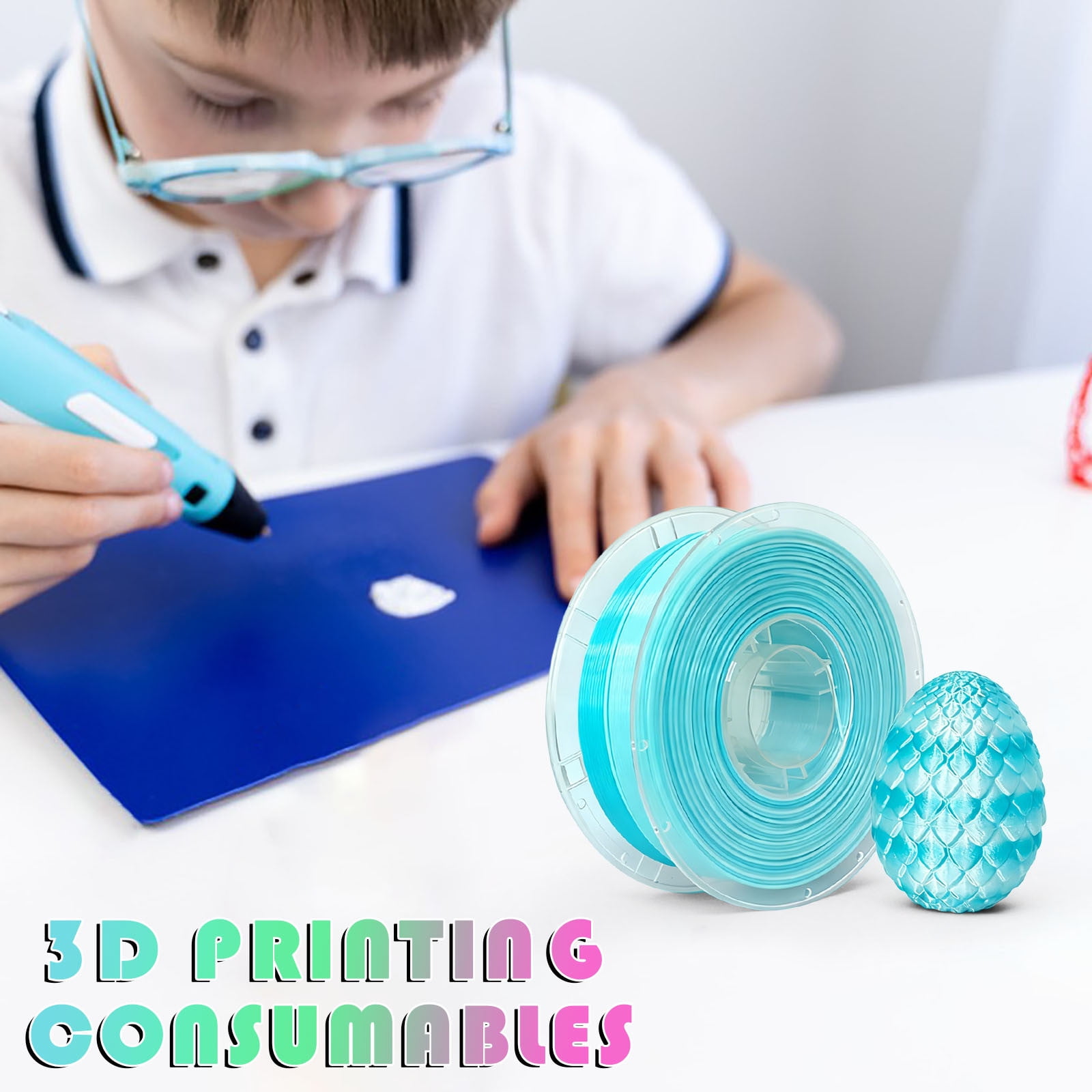 PLA 3D Printer Filament PLA Filament 1.75Mm,Neatly Wound 3D Printing Filament 1.75Mm,Dimensional Accuracy +/- 0.03 Mm, Fit Most Fdm 3D Printers,3D Printer Accessories,3D Printing Accessories