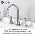 thumbnail image 5 of Hefilesy 2-Handle 8 inch Widespread Bathroom Sink Brushed Lavatory 3 Hole 360° Swivel Vanity Sink Basin Faucets with  for Pop Up Drain Assembly and cUPC Water Supply Hoses, 5 of 6