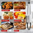 thumbnail image 7 of Visen Heat Resistant Non-Stick Silicone Mini Kitchen Tongs (5 Count), 7 of 7