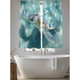 thumbnail image 5 of Sea Turtle Sheer Curtains 72 Inch Long 2 Panels, Ocean Life Modern Art Light Filtering Rod Pocket Curtains, Sheer Voile Drapes for Living Room Bedroom, 52"x72", 5 of 8