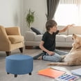 thumbnail image 6 of Thickened Simple Solid Color Round Low Stool Ottoman Cover Elastic Full Cover Sofa Slip On Sofa Cover, 6 of 6