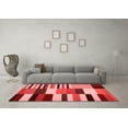 thumbnail image 3 of Ahgly Company Indoor Round Abstract Red Contemporary Area Rugs, 6' Round, 3 of 4