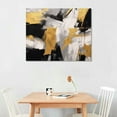 thumbnail image 2 of COMIO Neutral Gold Wall Art Black And Gold Canvas Wall Decor Framed Abstract Artwork Painting for Bedroom Home Office Wall Decorations, 2 of 4