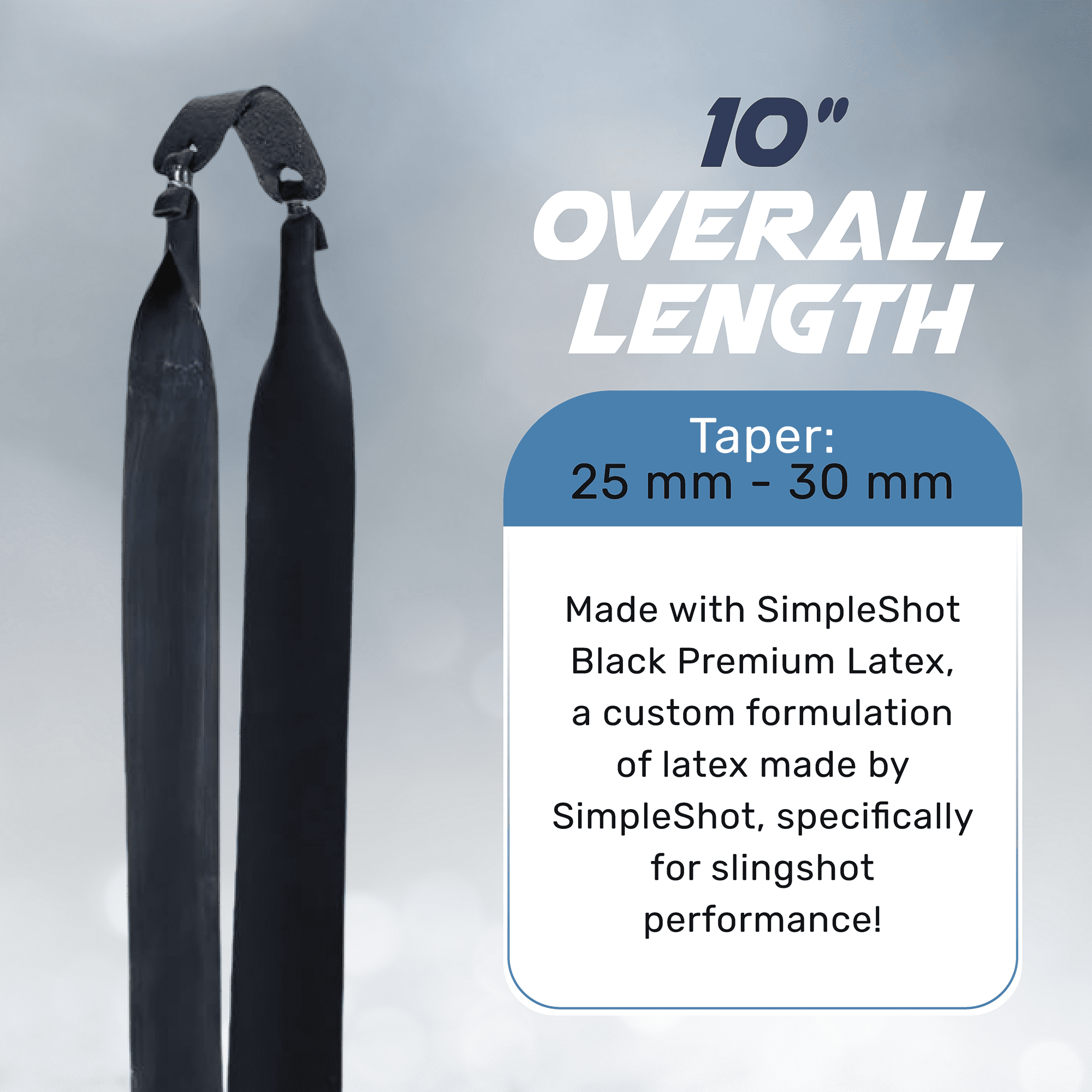 7/16" Standard Slingshot Bands (5-Pack) Powerful Professional Elastic Rubber SimpleShot Shooting Flat Bands