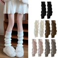 thumbnail image 5 of Women Scrunch Leg Warmers Loose Slouchy Leg Covers Stretchy Knitted Boot Socks, 5 of 20