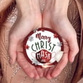 thumbnail image 5 of 2020 Christmas Ornament, Merry Christmask 2020 Ornament, Large 3.75" Round Metal Ornament, Velvet Pouch Included by Soul Décor, 5 of 7