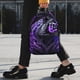 thumbnail image 2 of Easygdp Purple Plant White Tiger Mochila Ligera de 15 Pulgadas para Estudiantes, Mochila Cómoda para la Escuela y Viajes, Correas Ajustables, 2 of 6