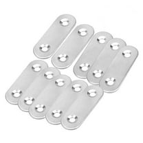 HINTRMENT 20Pcs Flat Mending Plate Silver Stainless Steel for Home Repair Furniture Construction