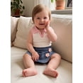 thumbnail image 4 of BemeyourBBs Toddler Baby Girl Summer Clothes Kids Baby Girl 2 Piece Cherry Denim Outfits Cherry Decor Lapel V-Neck Tank Vest Tops Jeans Denim Shorts Skirt Skorts Set, 4 of 9