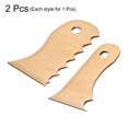 thumbnail image 3 of Uxcell 2pcs Pottery Ribs Trimming Tools Pottery Profile Curved Shaper Wave Design Tool Beech for Carving Ceramics Clay, 3 of 6