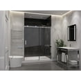 thumbnail image 3 of Rhodes Series 57-60"W x 76"H Sliding Frameless Shower Door in Chrome with Tsunami Guard Tempered Clear Glass, 3 of 11