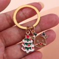 thumbnail image 1 of Llavero con colgantes de Feliz Navidad para hombre y mujer, llaveros de esmalte, Papá Noel, muñeco de nieve, árbol, regalos de recuerdo, bolso, novedad, 1 of 4