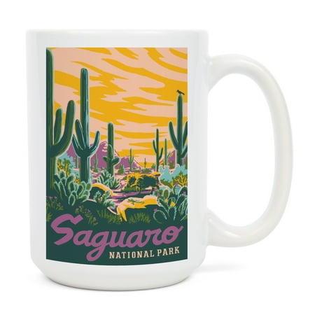 

15 fl oz Ceramic Mug Saguaro National Park Arizona Explorer Series Saguaro Dishwasher & Microwave Safe
