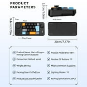 Double Scroll Wheel Mechanical Keyboard 19 Key Small Keypad Color Backlits Programmable Joystick Hot Swappable Switches