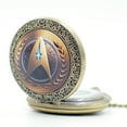thumbnail image 2 of Star Trek Copper Antique Finish Enterprise Star Trek Symbol Pocket Watch WP-ST-1, 2 of 7