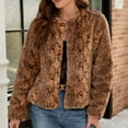 thumbnail image 2 of Faux Fur Coats for Women Plus Size Ladies Warm Faux Furry Coat Jacket Winter Solid Outerwear, 2 of 8