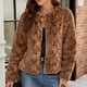 thumbnail image 1 of Chaqueta de abrigo cálida para mujer, de invierno, con cuello liso, 1 of 8