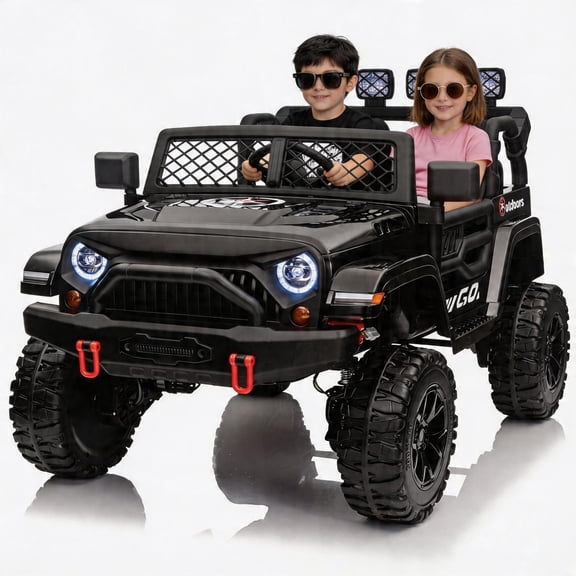 iYofe 24V 2 Seater Ride on Car Truck for Kids, Kids' Electric Vehicles W/ Parent Control, Bluetooth, Led Lights, 24 Volt Ride on Toys for Boys Girls, Kids Cars to Drive Four Wheelers Battery Powered