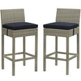 thumbnail image 1 of Modway Tabouret de Bar de Mobilier de Patio Extérieur en Rotin à 2 Conduits, Gris Pâle, 1 of 6