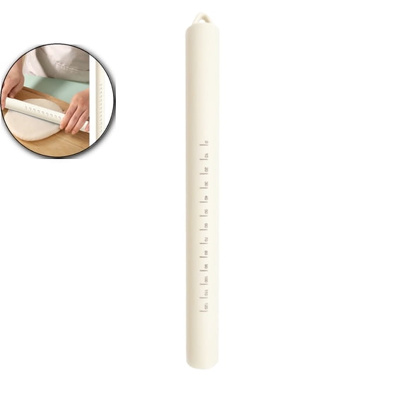 Silicone Rolling Pin 10 Inch Non-Stick with Stainless Steel Core for Baking Pizza Pastry Dough