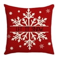 thumbnail image 2 of fundas de almohada de Navidad , funda de almohada de lino rústico para festividades,rojo y blanco, para sofá, sillón, decoración de NavidadA4PCS, 2 of 5