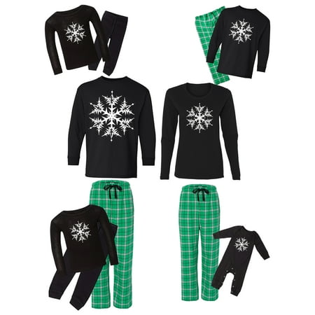 

Awkward Styles Family Christmas Pajamas Set Green Snowflake Matching Sleepwear