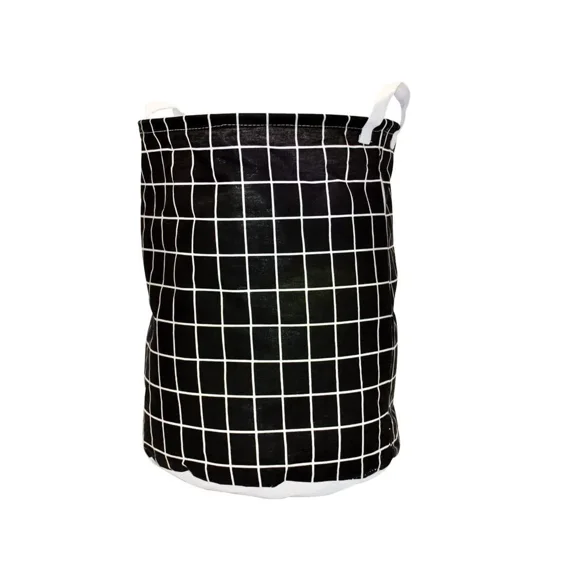 Round Black Laundry Basket - Spacious Dirty Clothes Hamper For Home Use